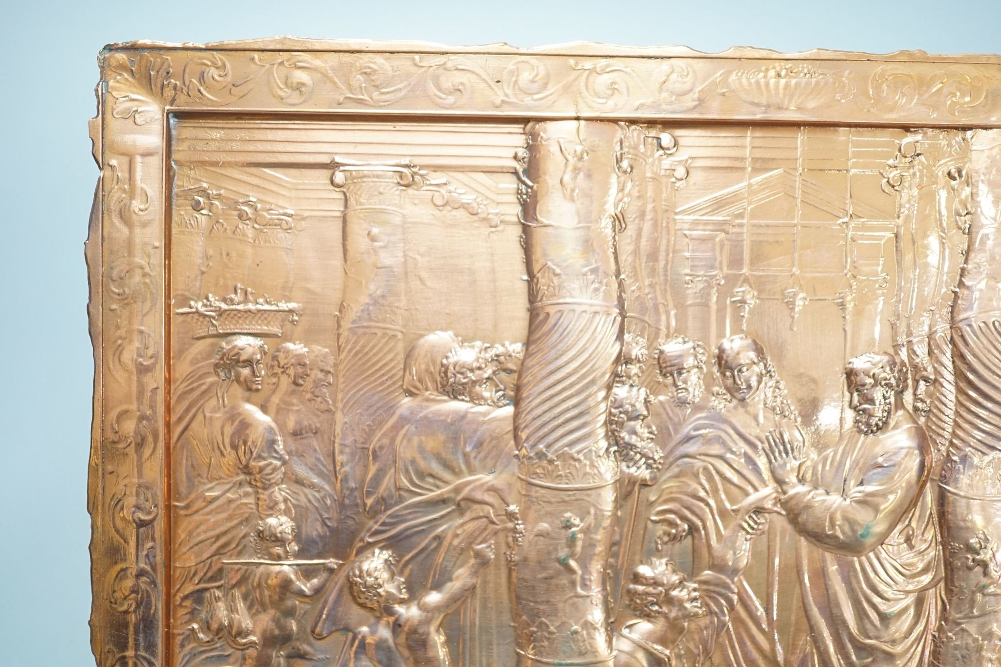 After Henning, an electrotype copper plaque, inscribed, 26.5 cms wide x 28 cms high.